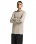 Herren Pullover Hill Knit Crew Neck von Jack & Jones in Oatmeal Melange
