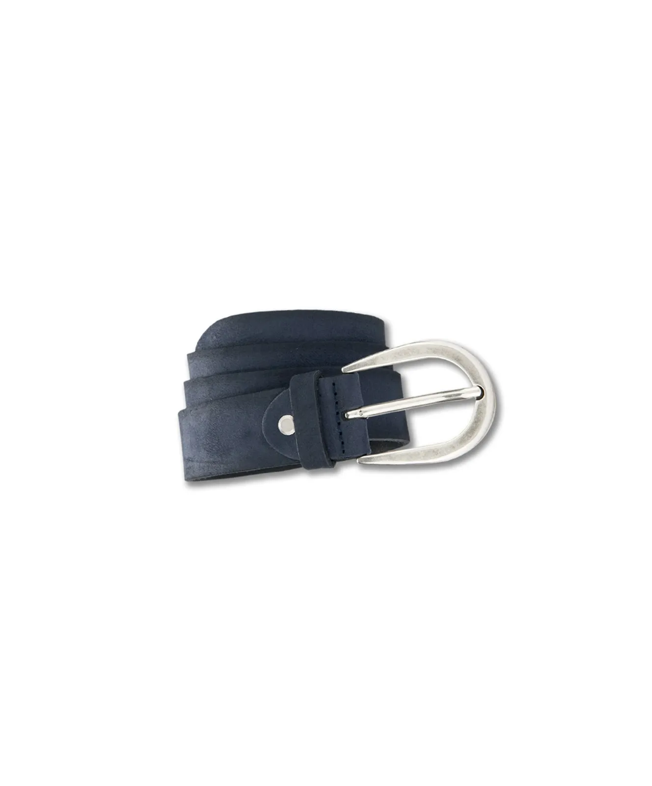 Damen Gürtel 3,5cm Velours Ledergürtel  von Bernd Götz in Marine