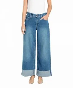 Mac Jeans Nevada Superwide Leg  in Night Sky-Waschung