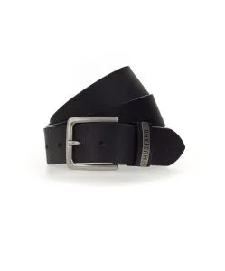 MUSTANG Gürtel in 40 mm in Schwarz aus Rindsleder