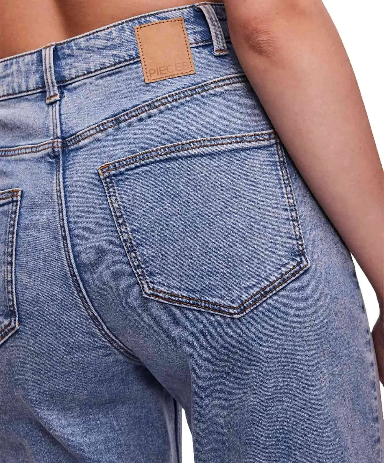 Damen Jeans Kesia von Pieces in Light Blue
