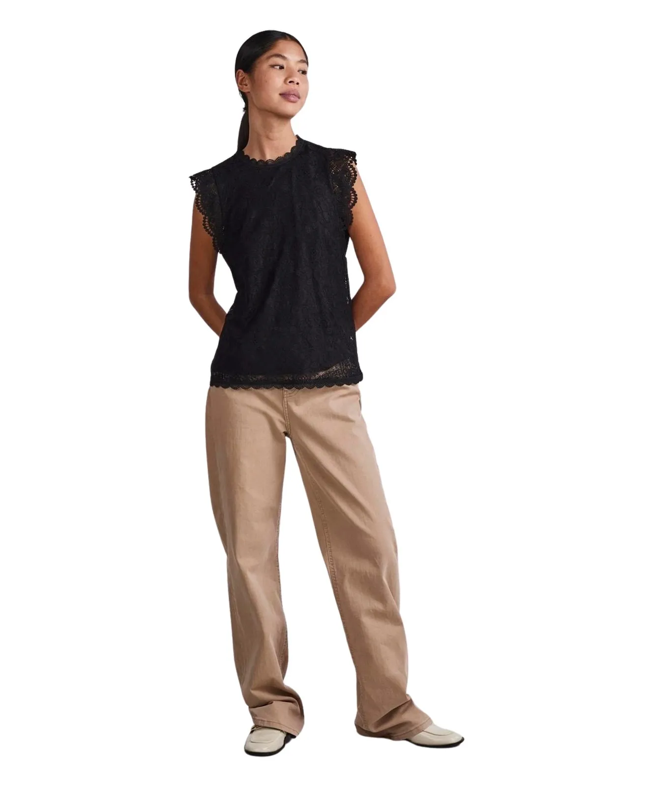 Damen Shirt Olline von Pieces in Black