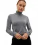 Damen Pullover Iris Rollneck von Vero Moda in Medium Grey Melange