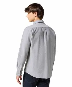 Wrangler Oxford Hemd in Grau mit Button-Down-Kragen