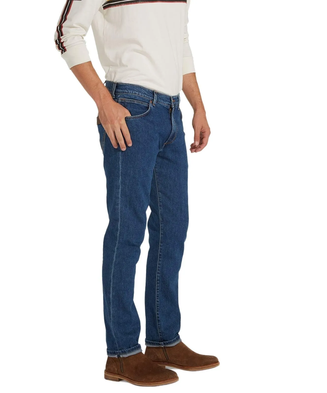 Herren Jeans Greensboro von Wrangler in Darkstone