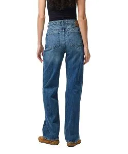 Damen Jeans Kate von Pieces in Medium Blue 