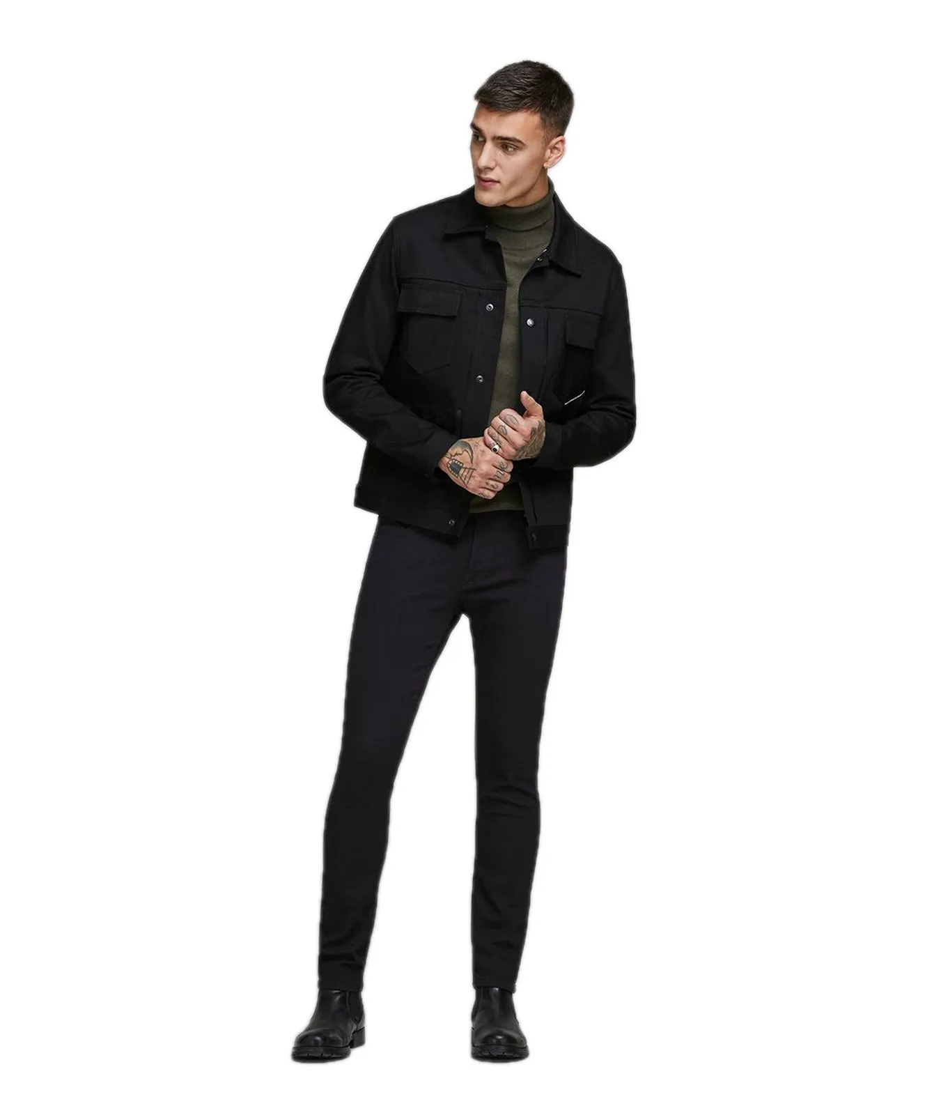 Herren Jeans Glenn Original von Jack & Jones in Black Denim