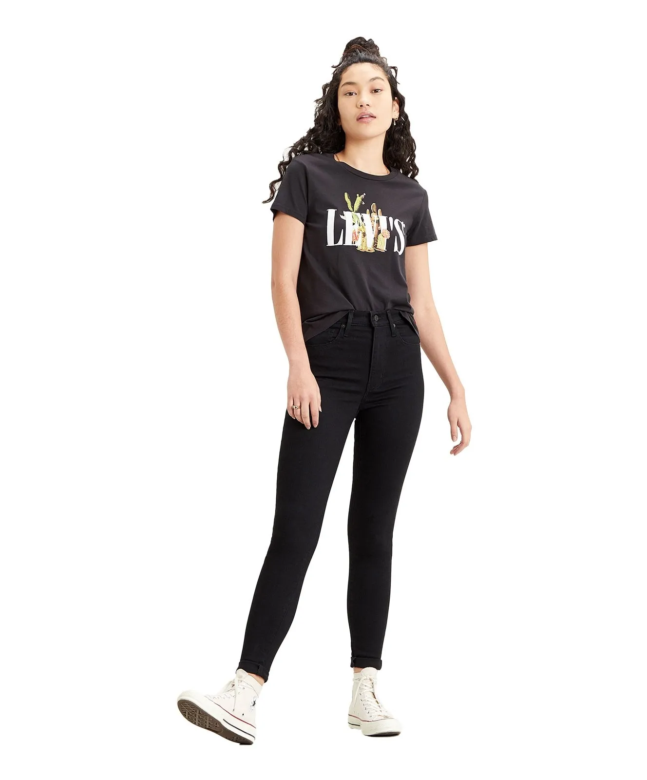 Damen Jeans Mile High von Levis in Black Celestial