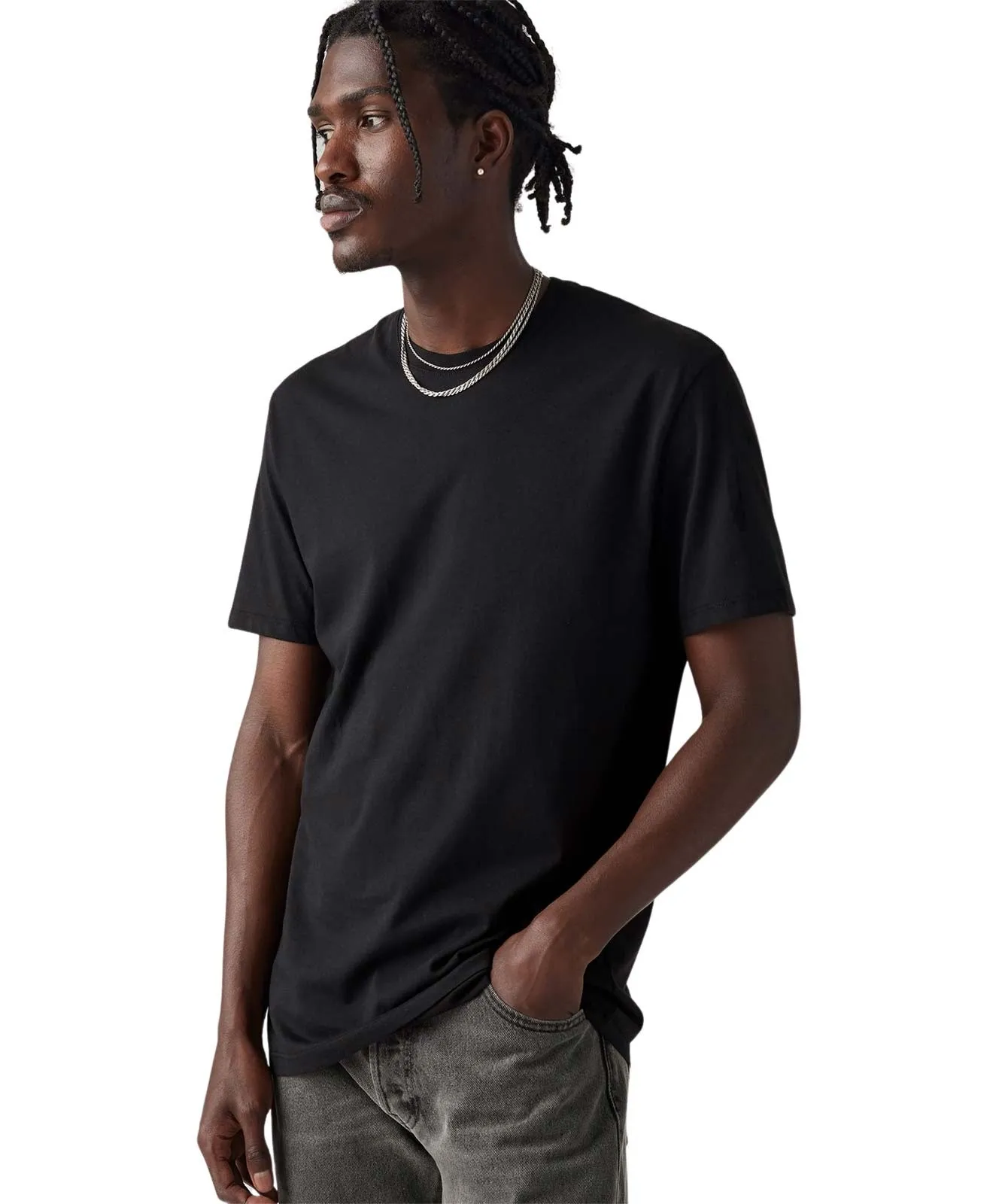 Herren Shirt 2 Pack Crewneck von Levis in Black