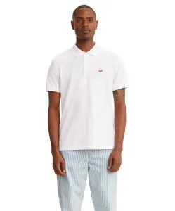 Levi's Poloshirt Housemark Polo mit Logo-Badge in Weiß