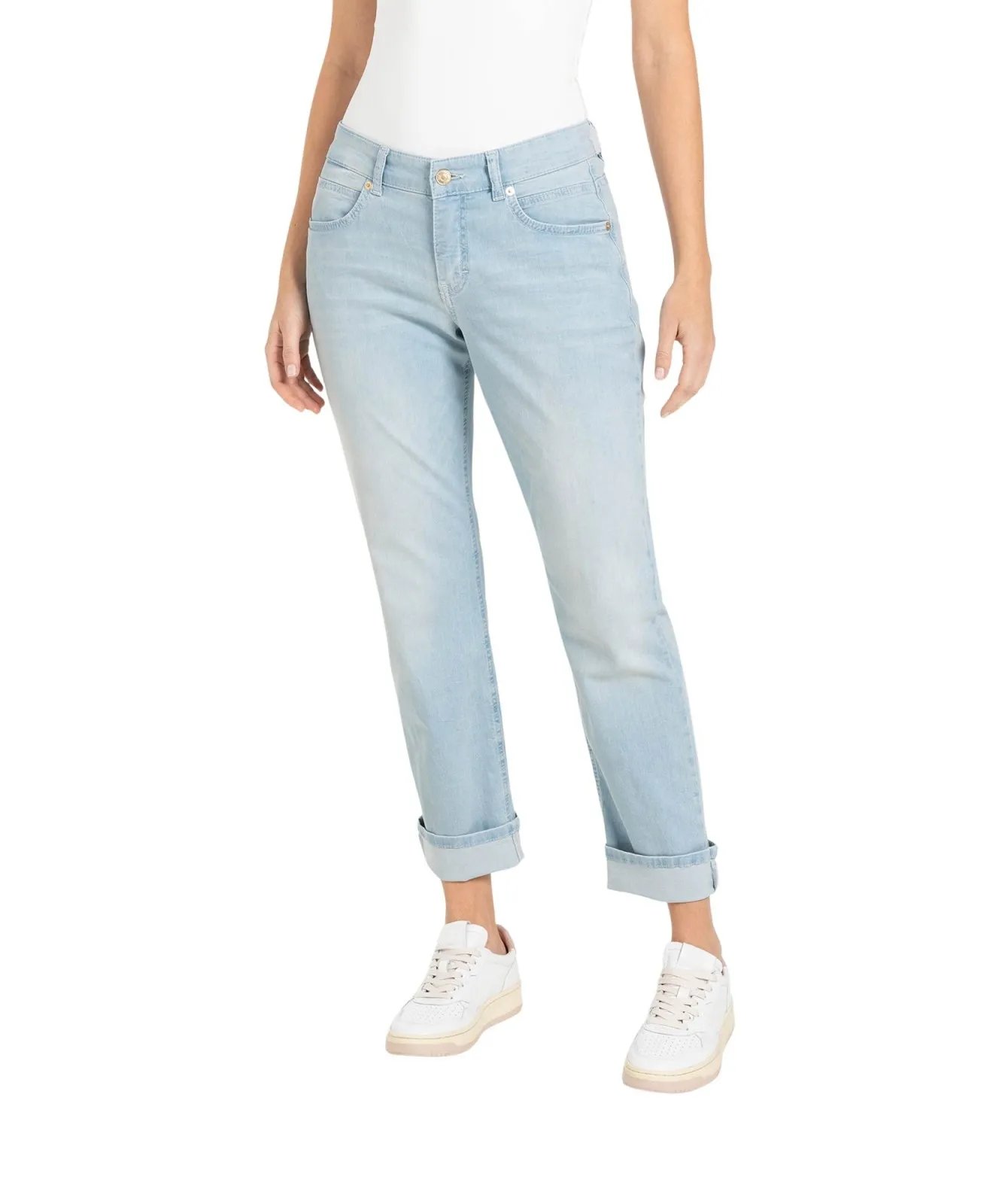 Damen Jeans Sue Relax von MAC in Authentic Light Blue Used