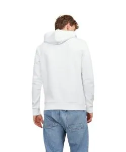 Jack & Jones Hoodie mit Logo in weiß aus Sweatstoff