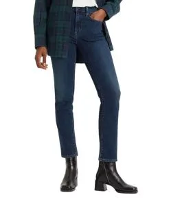 Levis 724 Jeans mit hohem Bund in Blue Swell Verwaschung