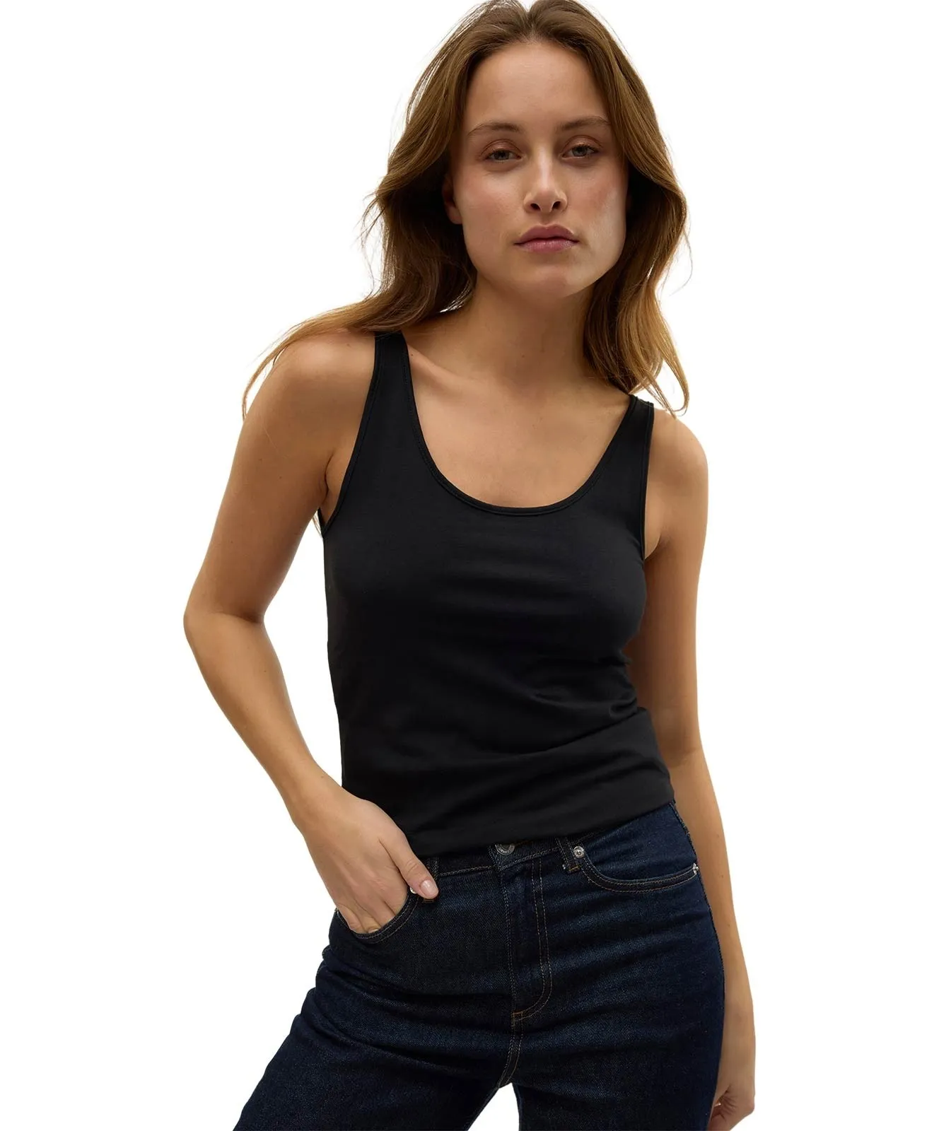 Damen Shirt Maxi My Soft Tank Top von Vero Moda in Black