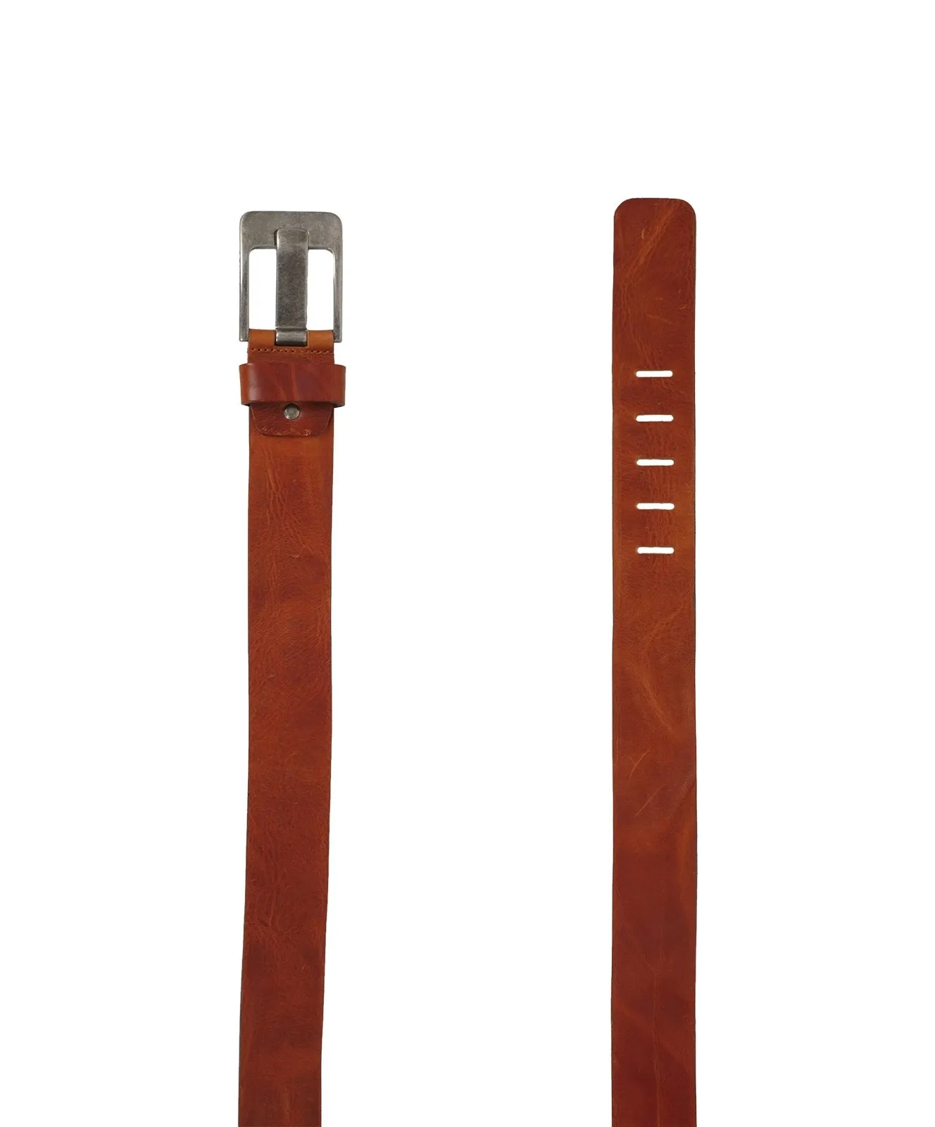 Herren Gürtel 5cm Walklederg.geprägt von Bernd Götz in Cognac