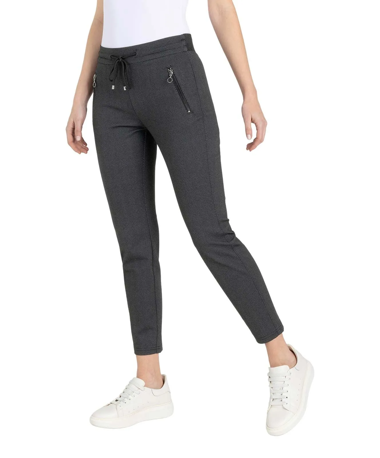 Damen Hose Easy Smart von MAC in Silver Zig Zag