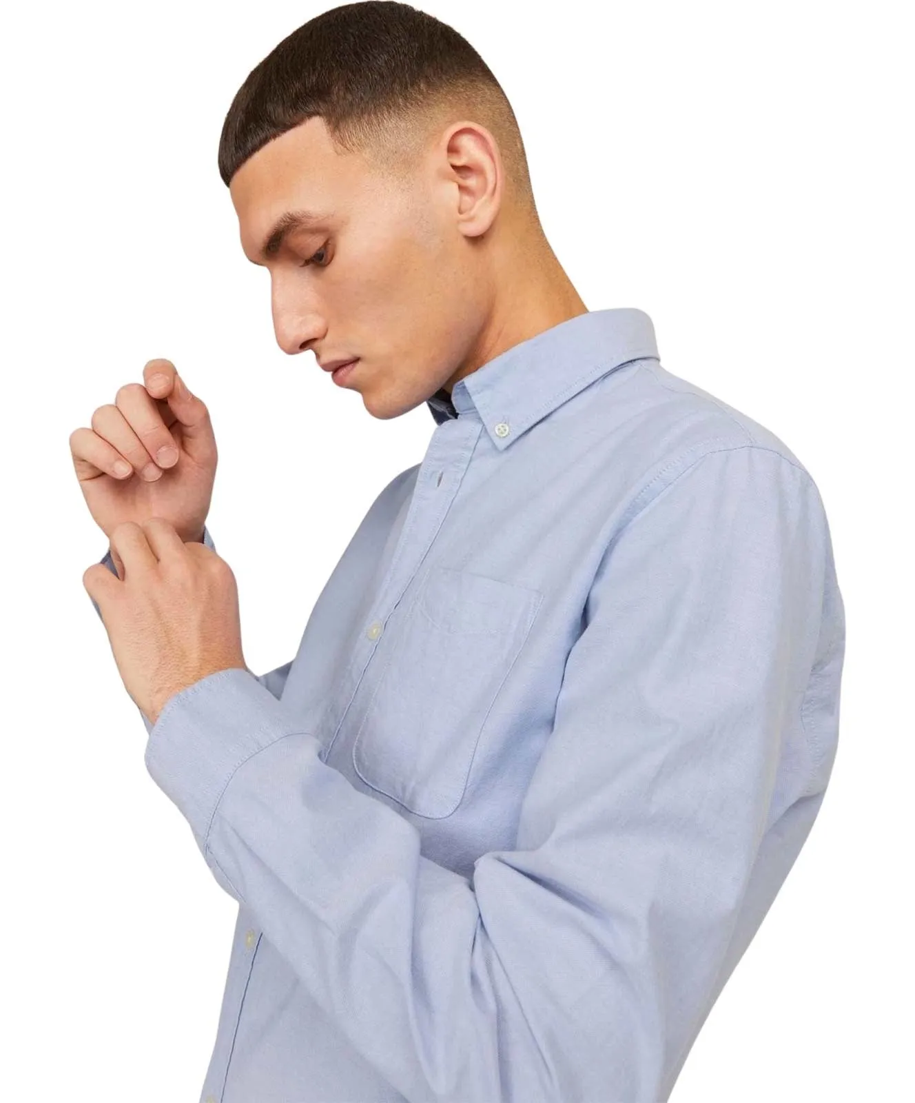 Herren Hemd Oxford von Jack & Jones in Cashmere Blue