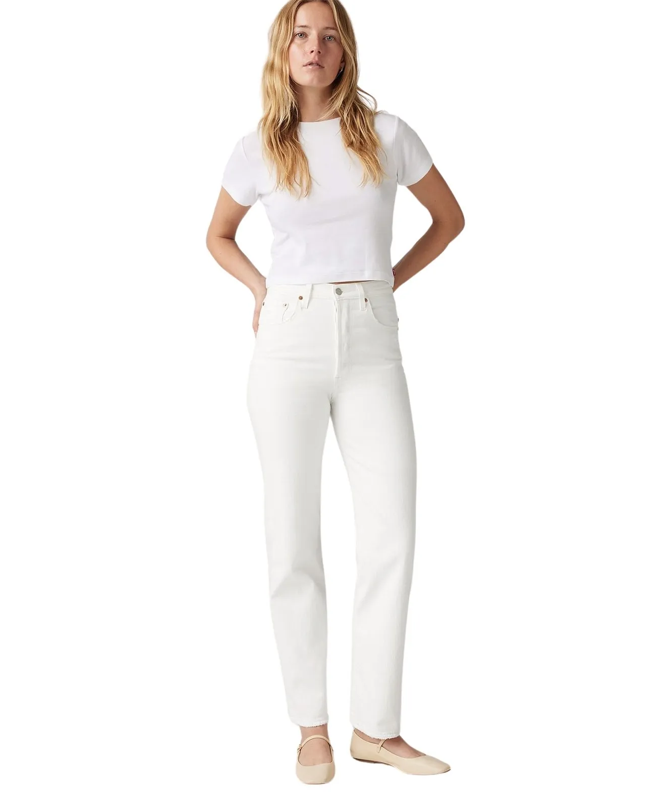 Damen Jeans Ribcage Straight Ankle von Levis in Cloud Over