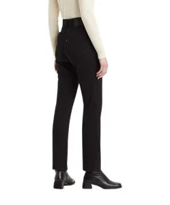 Levis 724 Jeans mit hohem Bund in Schwarz