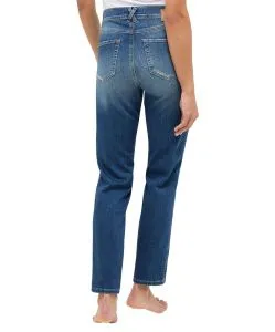 Angels Jeans Darleen Crop in Dirty Blue Used Destroyed