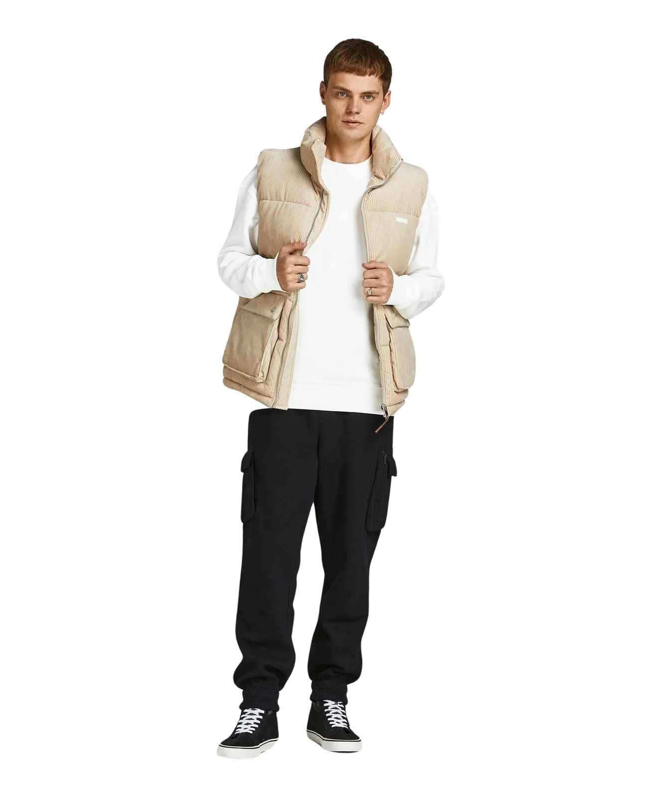 Herren Pullover Star Basic Sweat Crew von Jack & Jones in Cloud Dancer