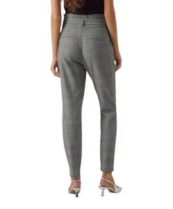 Vero Moda High Waist Paperback Hose EVA im Karo-Look