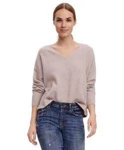 Vero Moda Strickpullover Doffy mit V-Auschnitt in Rosa