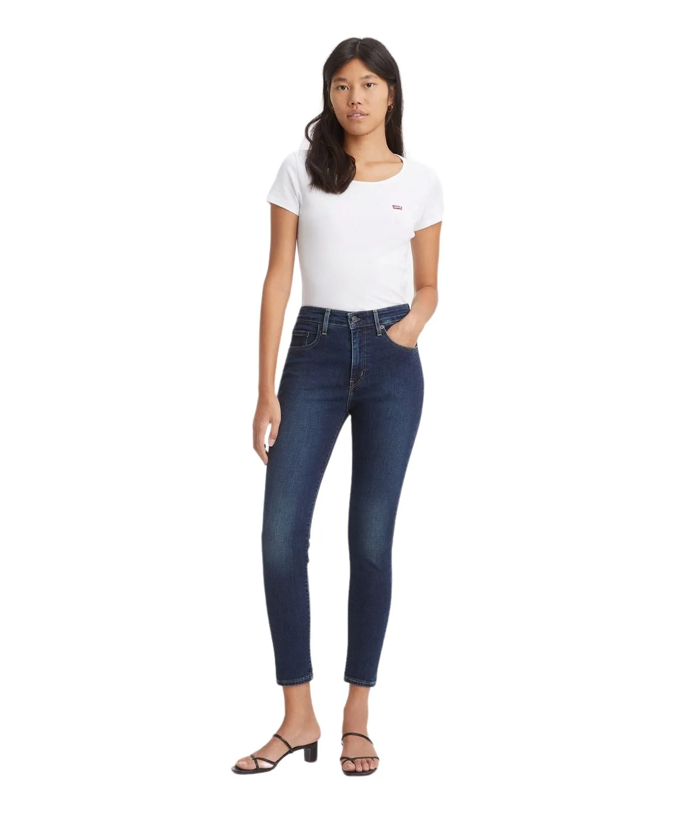 Damen Jeans 721 High-Rise Skinny von Levis in Blue Swell