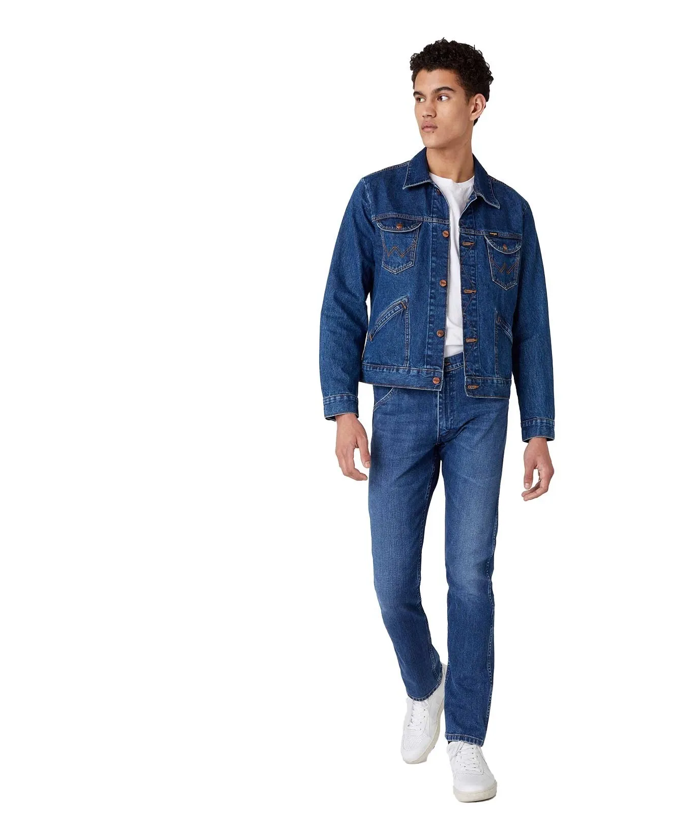 Wrangler Jeansjacke Icons in blauem in Months
