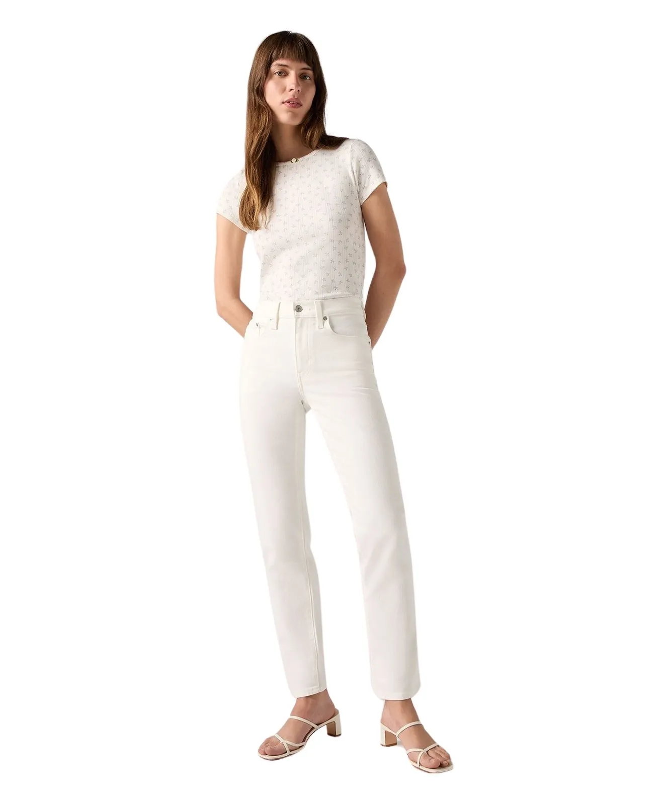 Damen Jeans 724 High Rise von Levis in Cloud Dancer