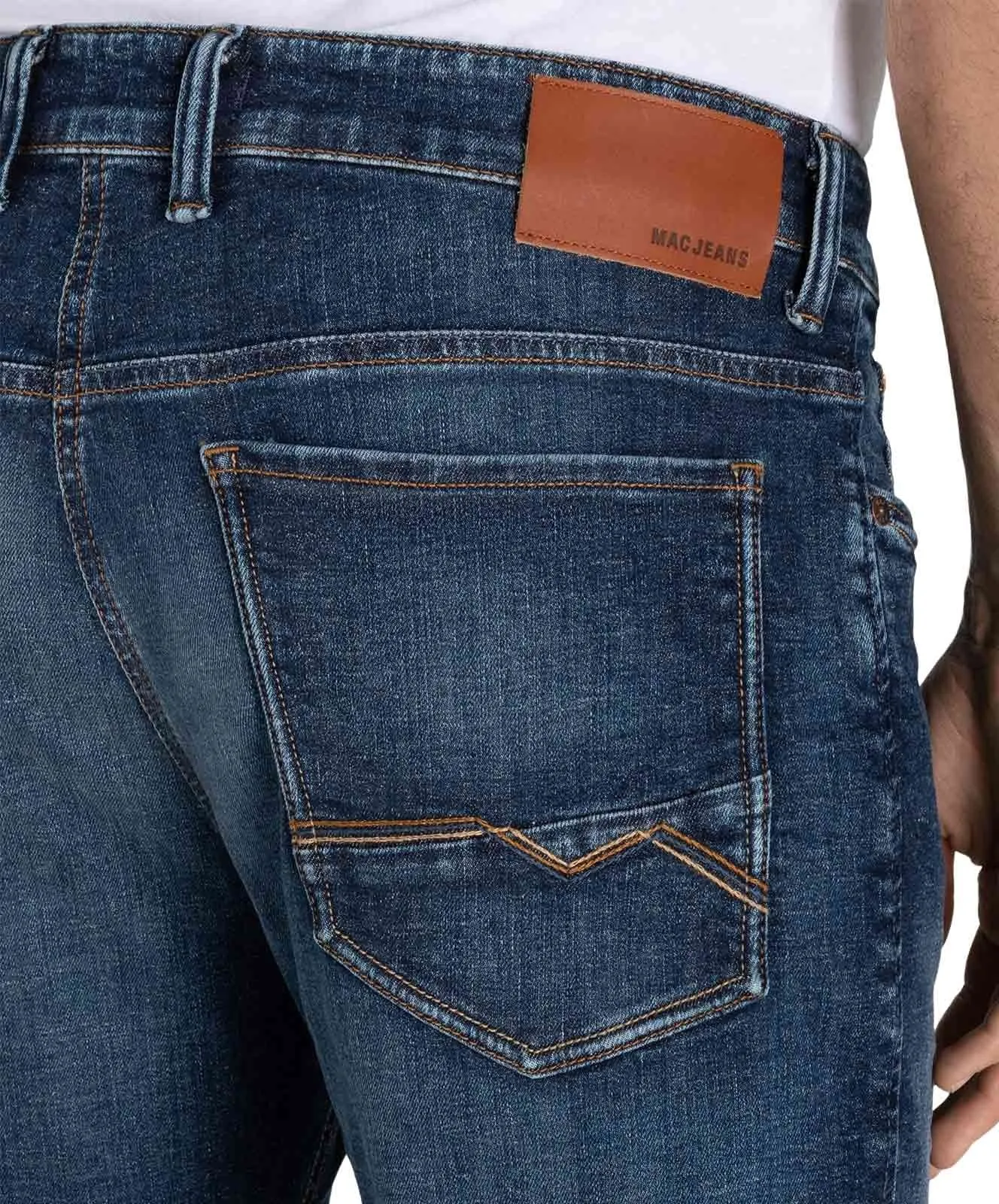 Herren Jeans Arne Pipe von MAC in Dark Blue 3D