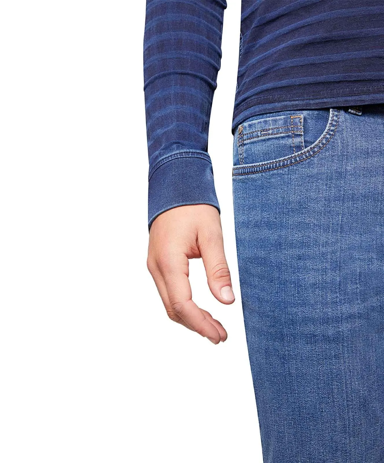 Herren Jeans Rando 1680 von Pioneer in Blue Used Buffies