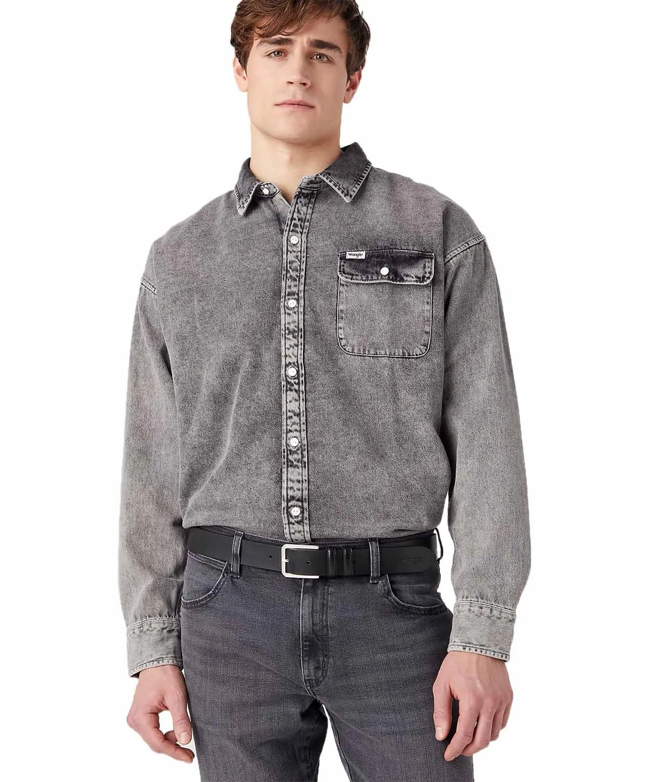 Herren Gürtel Slim Belt von Wrangler in Black