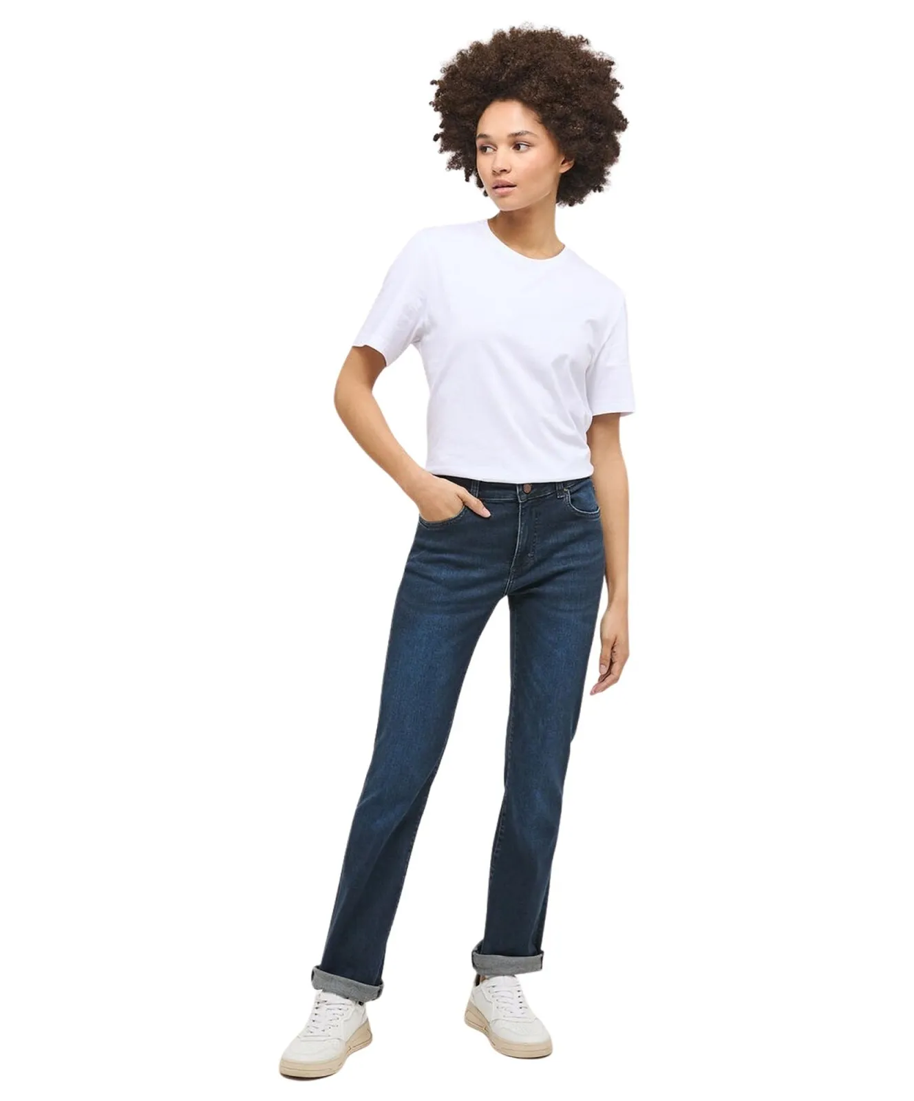 Damen Jeans Crosby Relaxed Straight von Mustang in Blauschwarz
