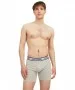 Herren Unterwäsche Solid Boxer Briefs 3 Pack von Jack & Jones in Light Grey Melange White - Navy Blazer