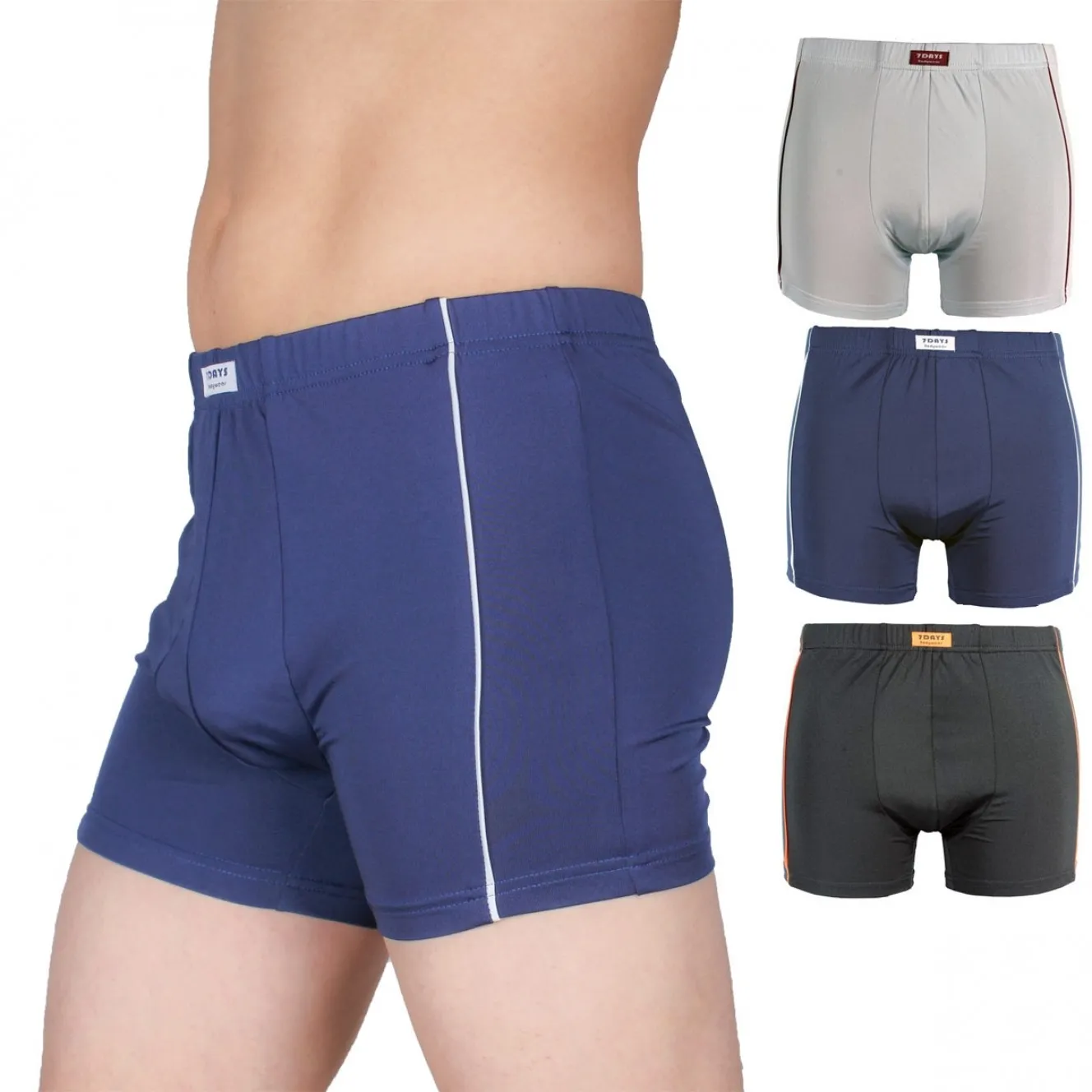 Herren Unterwäsche Microfaser-Retropants im 3er-Pack von 7DAYS Bodywear in Mehrfarbig