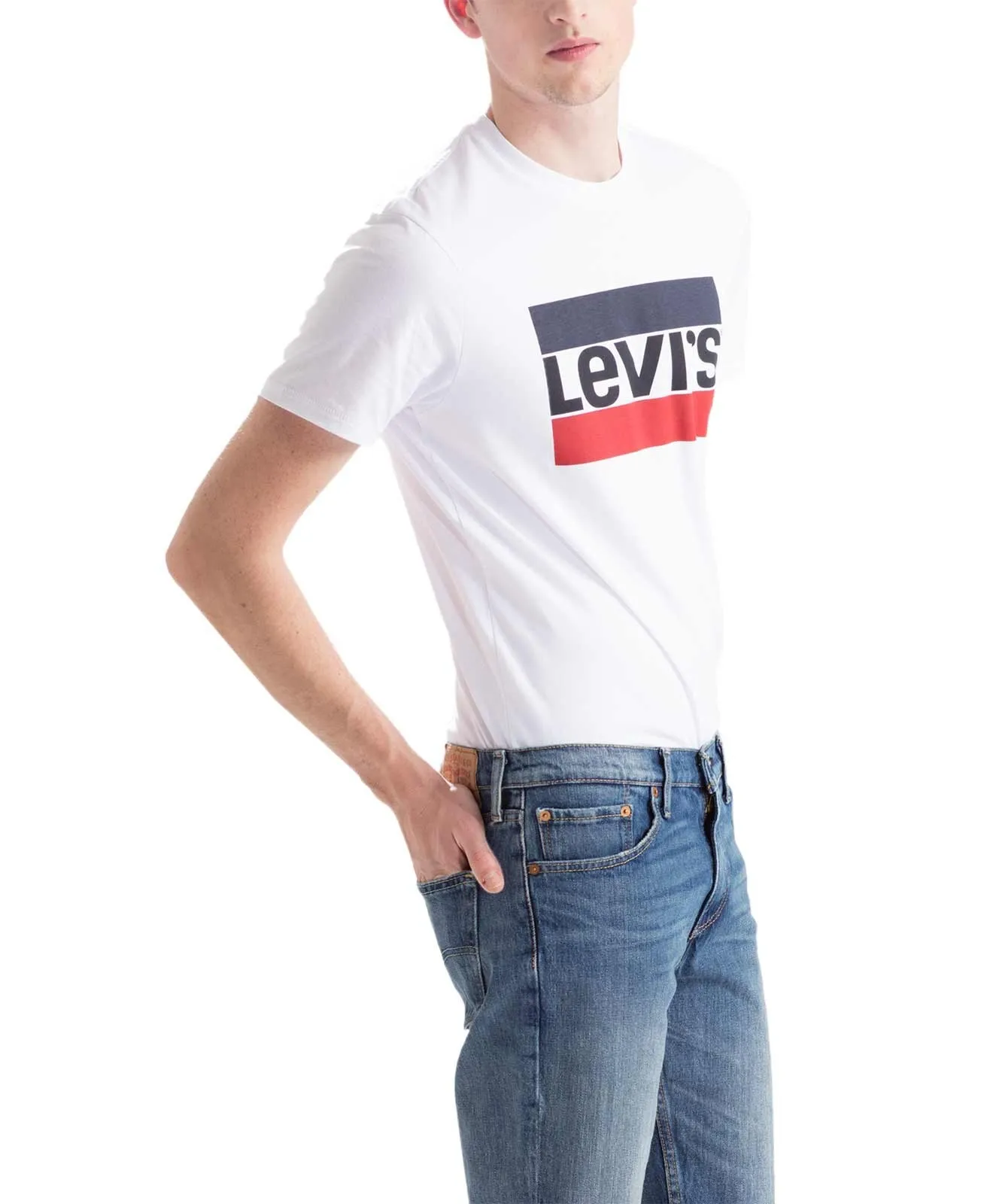 Herren Shirt Sportswear Logo Tee von Levis in White