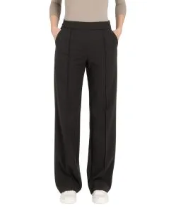 MAC Chiara Smart Hose in schwarzer Woll-Optik