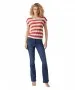 Damen Shirt Wide Stripe von Vero Moda in Goji Berry