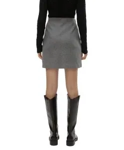 Vero Moda Minirock in Grau mit Seitentaschen