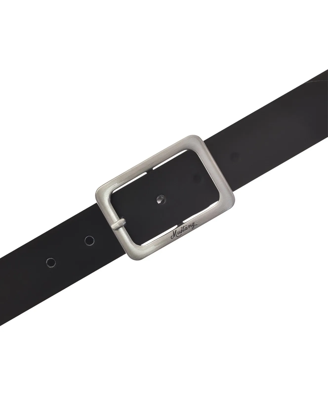 Damen Gürtel 35 mm Ledergürtel mit Schließe von Mustang in Schwarz