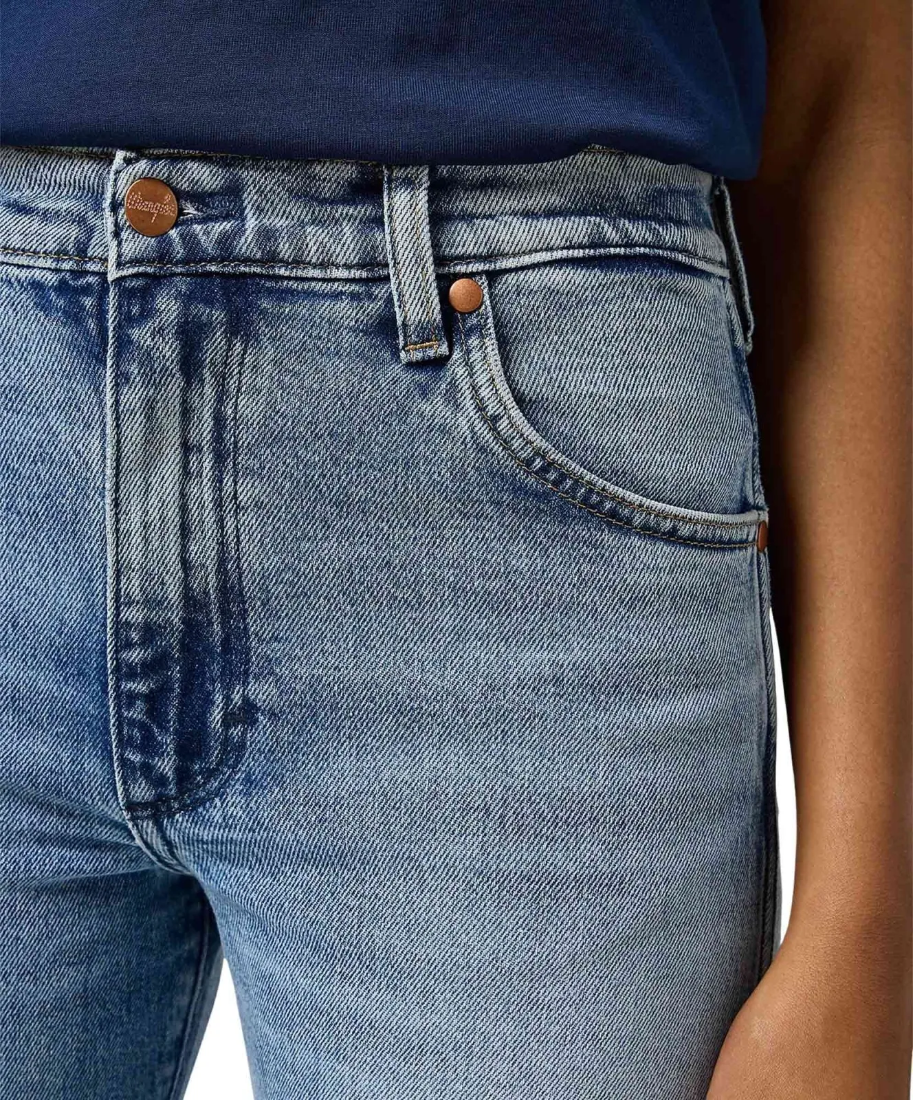 Damen Jeans Straight Sunset von Wrangler in Frosty Silver