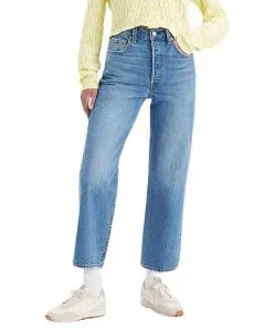 Levi's Ribcage Straight Jeans in Dance Around Waschung