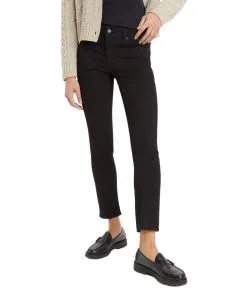 Levi's 712 Slim Jeans in Schwarz mit hohem Bund