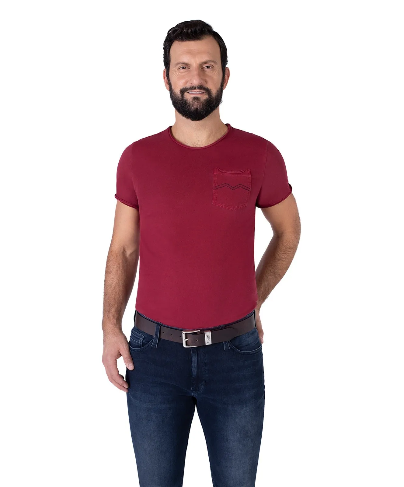 Herren Gürtel 40 mm Gürtel MG2104R04 von Mustang in Dark Brown