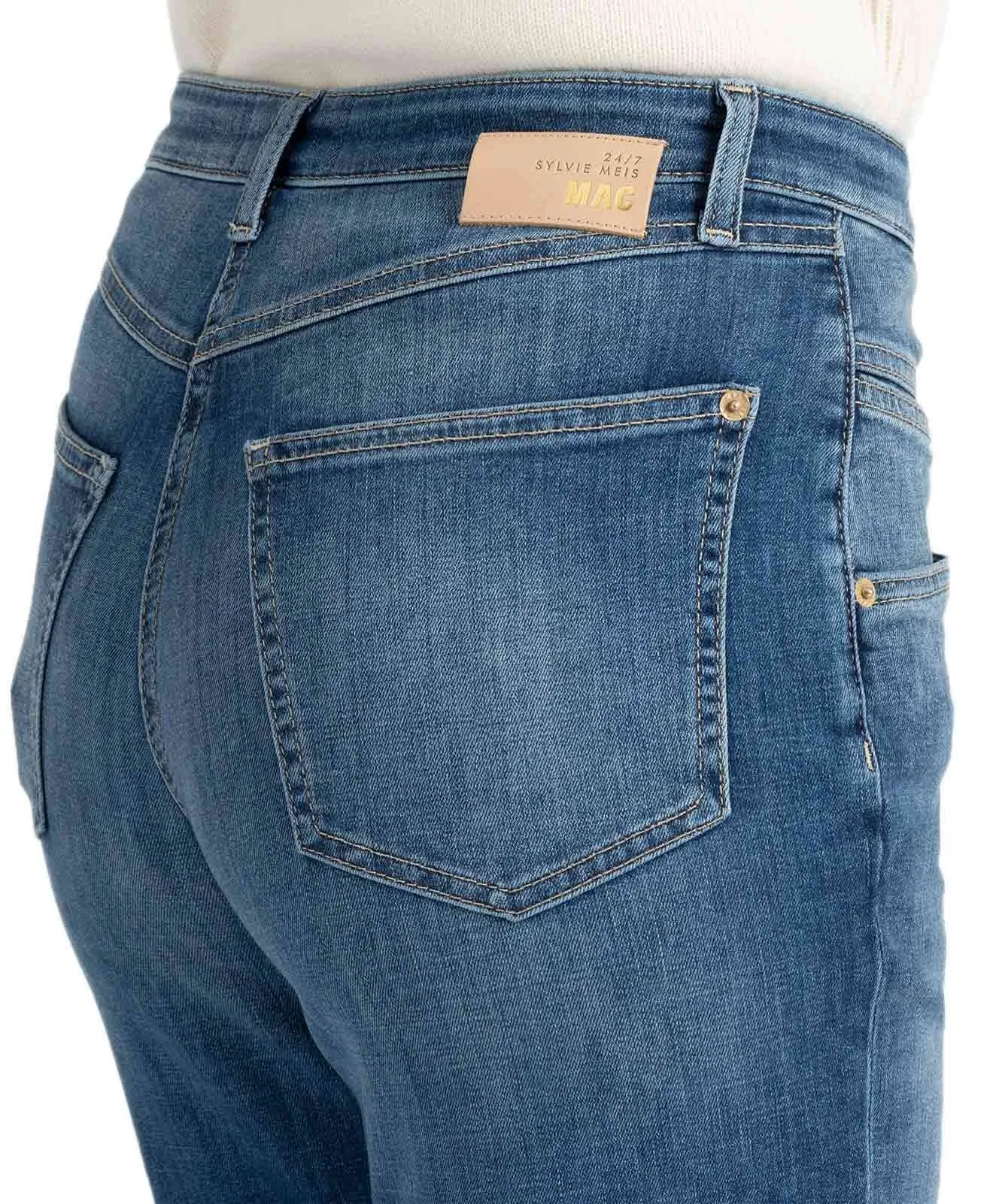 Damen Jeans Rich Carrot von MAC in Blue Authentic Used Wash