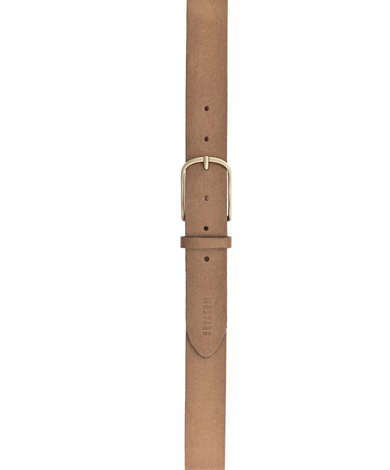 Damen Gürtel 35mm Veloursgürtel mit Airbrushkante von Mustang in Cognac