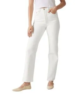 Levi's Ribcage Straight Jeans in Weiß