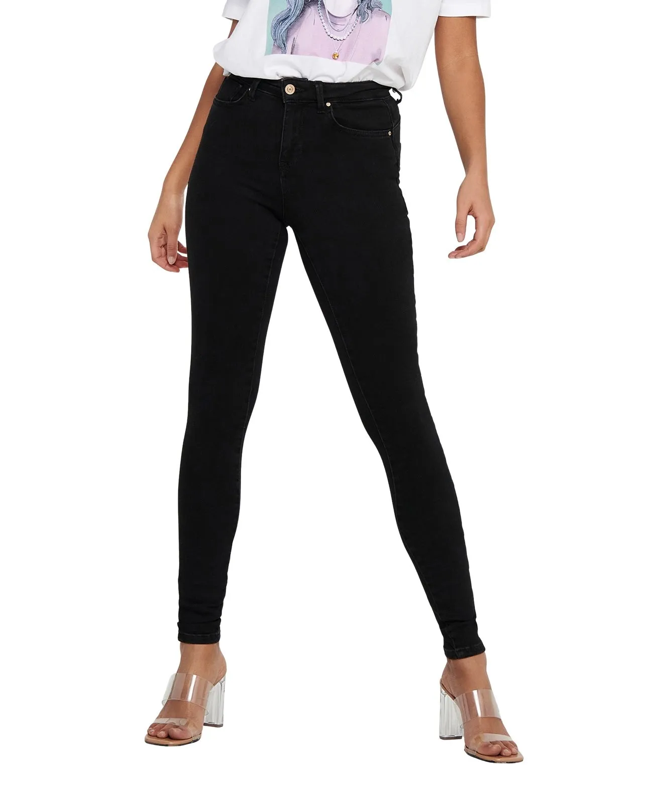 Damen Jeans Power Push Up von Only in Black