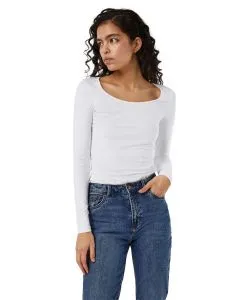 Vero Moda Langarmshirt Maxi in weißen Bright White